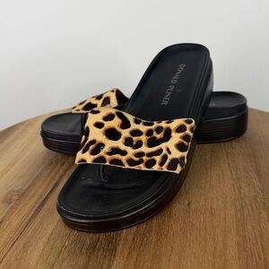 Donald J Pliner Women's Open Back Calf Hair Wedge Sandals